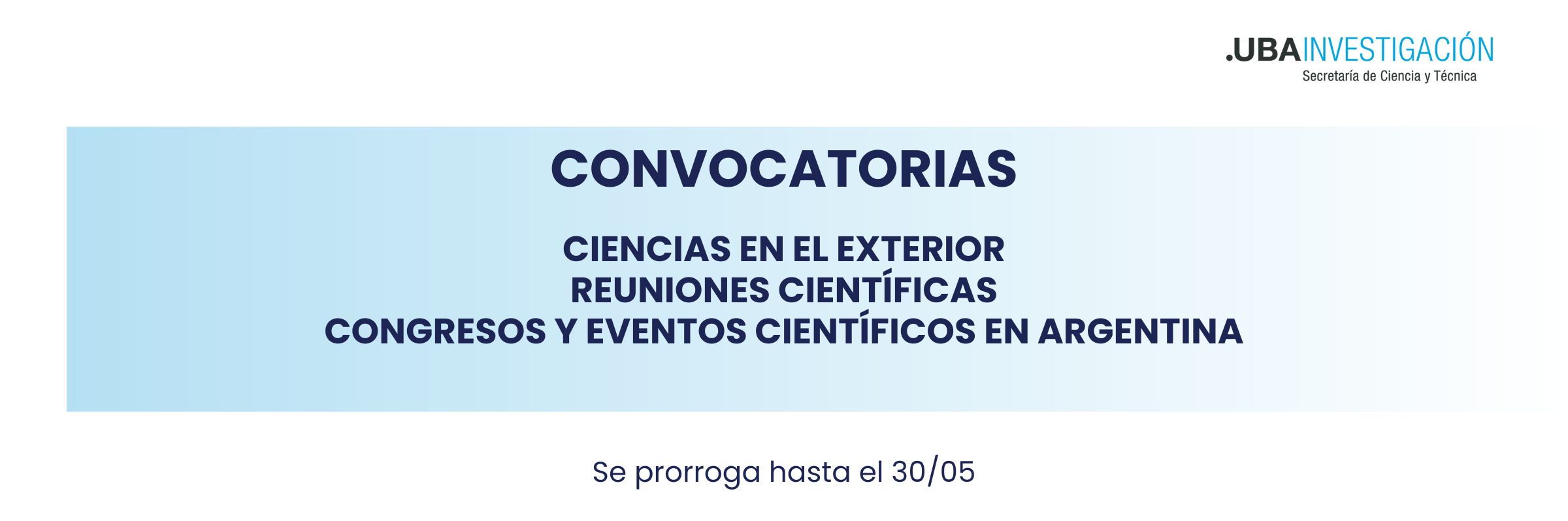 Convocatorias prorrogadas