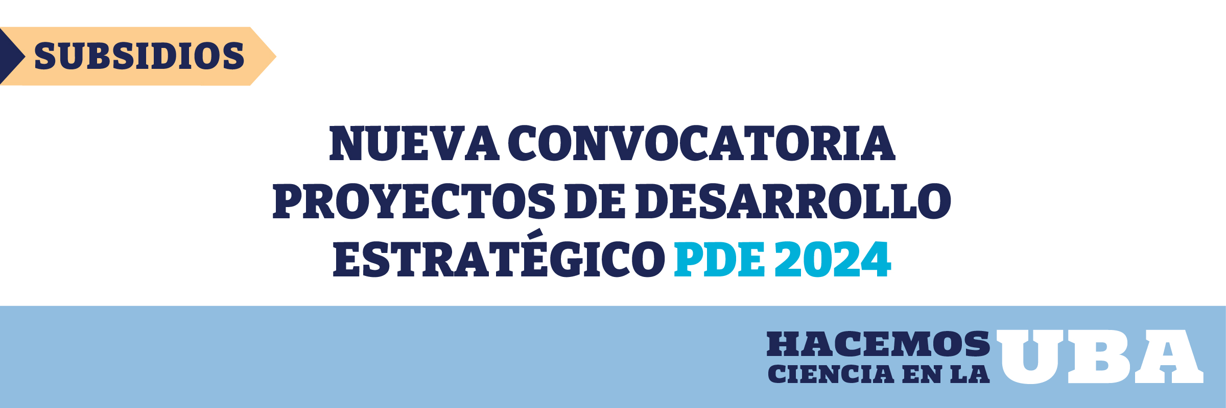 Nueva Convocatoria Proyectos de Desarrollo Estratégico 2024 (PDE)