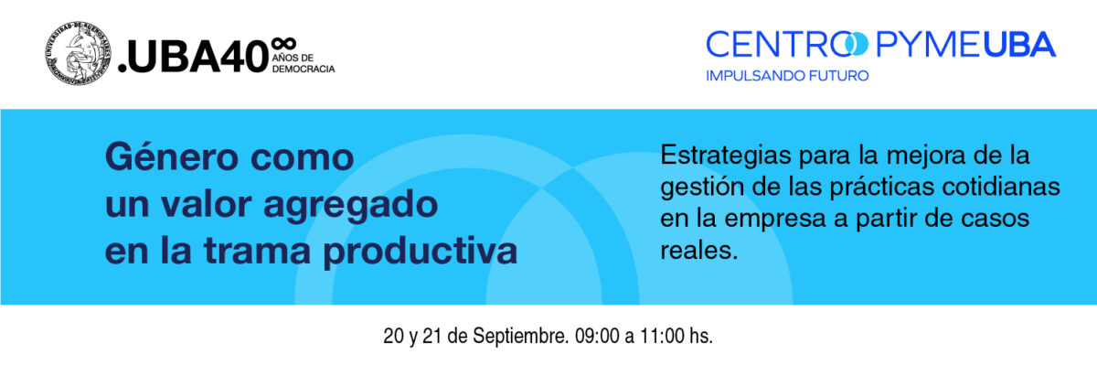 Capacitación: Género como un valor agregado a la trama productiva