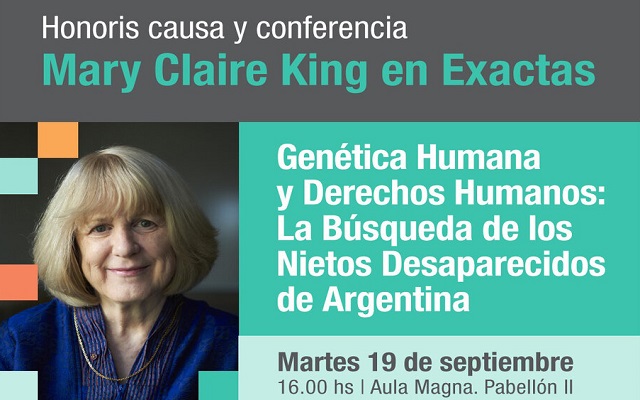 La genetista Mary-Claire King recibirá el título de Doctora Honoris Causa de la UBA