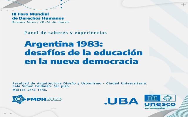 III Foro Mundial de Derechos Humanos, Buenos Aires, 20-24 de marzo.